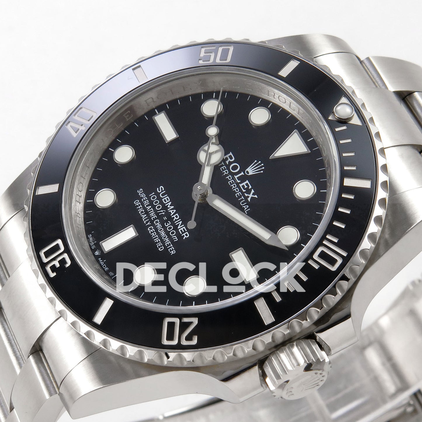 Rolex Submariner 41mm 124060 No Date QF Black Dial SH3230 Free Sprung