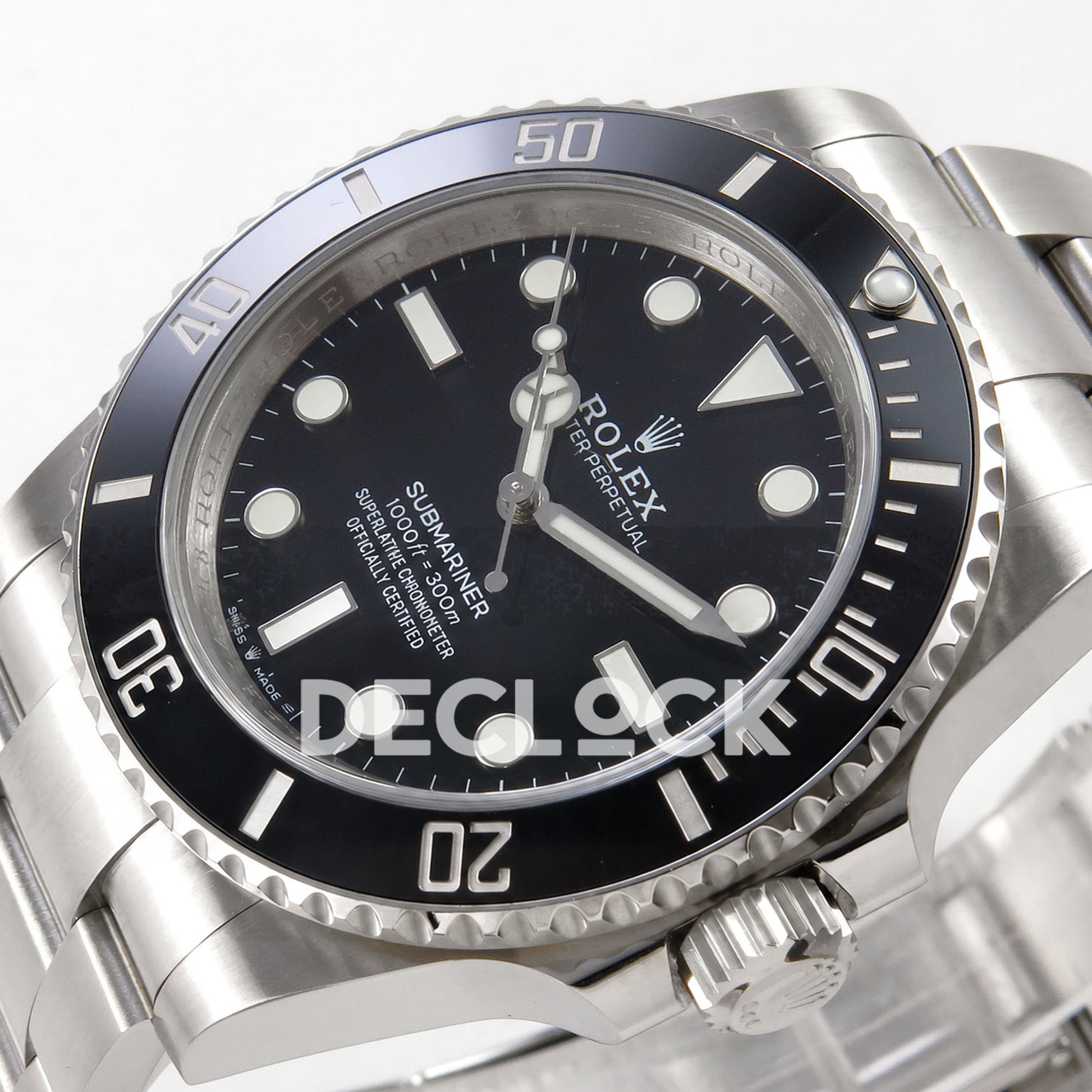 Rolex Submariner 41mm 124060 No Date QF Black Dial SH3230 Free Sprung