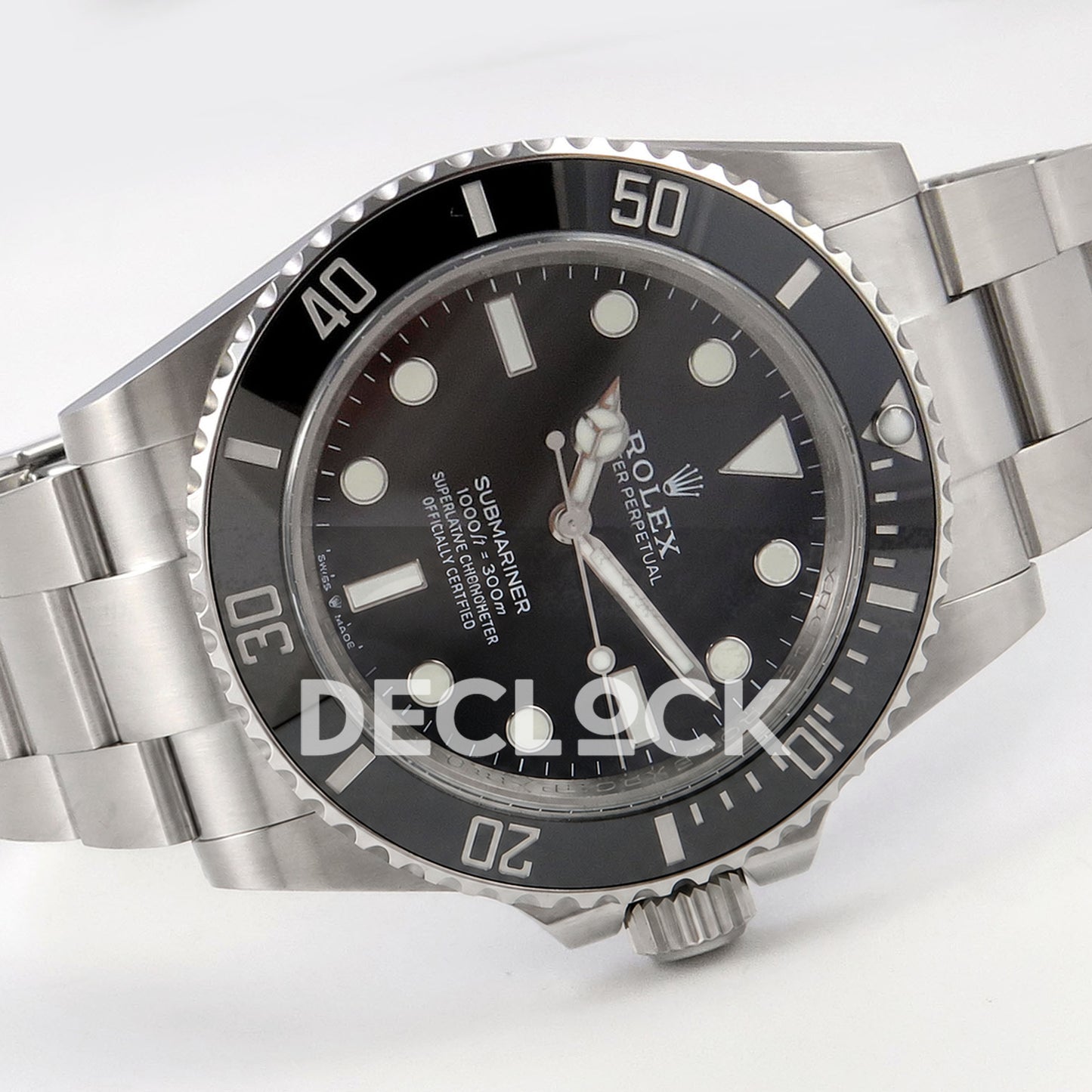 Rolex Submariner 41mm 124060 No Date QF Black Dial SH3230 Free Sprung