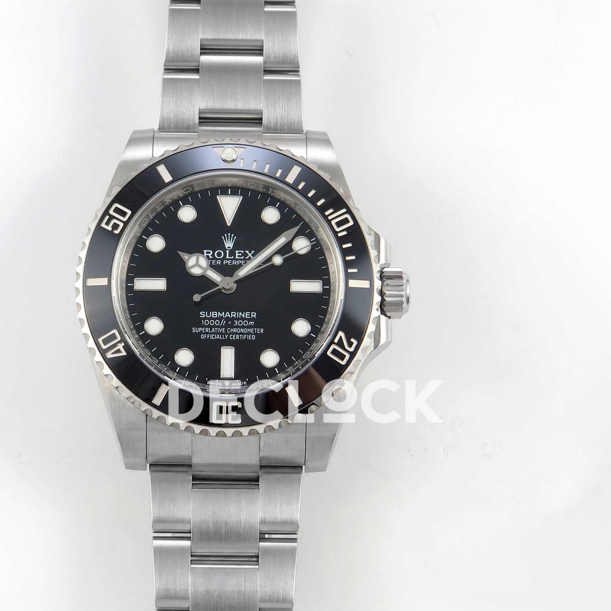 Replica Rolex Submariner 41mm 124060 No Date Black Ceramic Bezel VS3230 Free Sprung