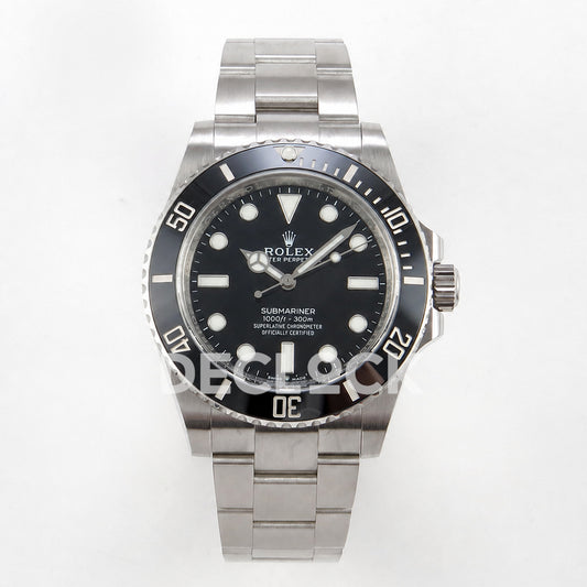 Rolex Submariner 41mm 124060 No Date Black Ceramic Bezel VS3230 Replica