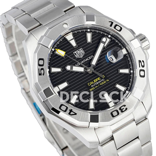 Replica Rolex Tag Heuer Aquaracer Caliber 5 Black Dial Ref. WAN2013.BA09 | Declock.