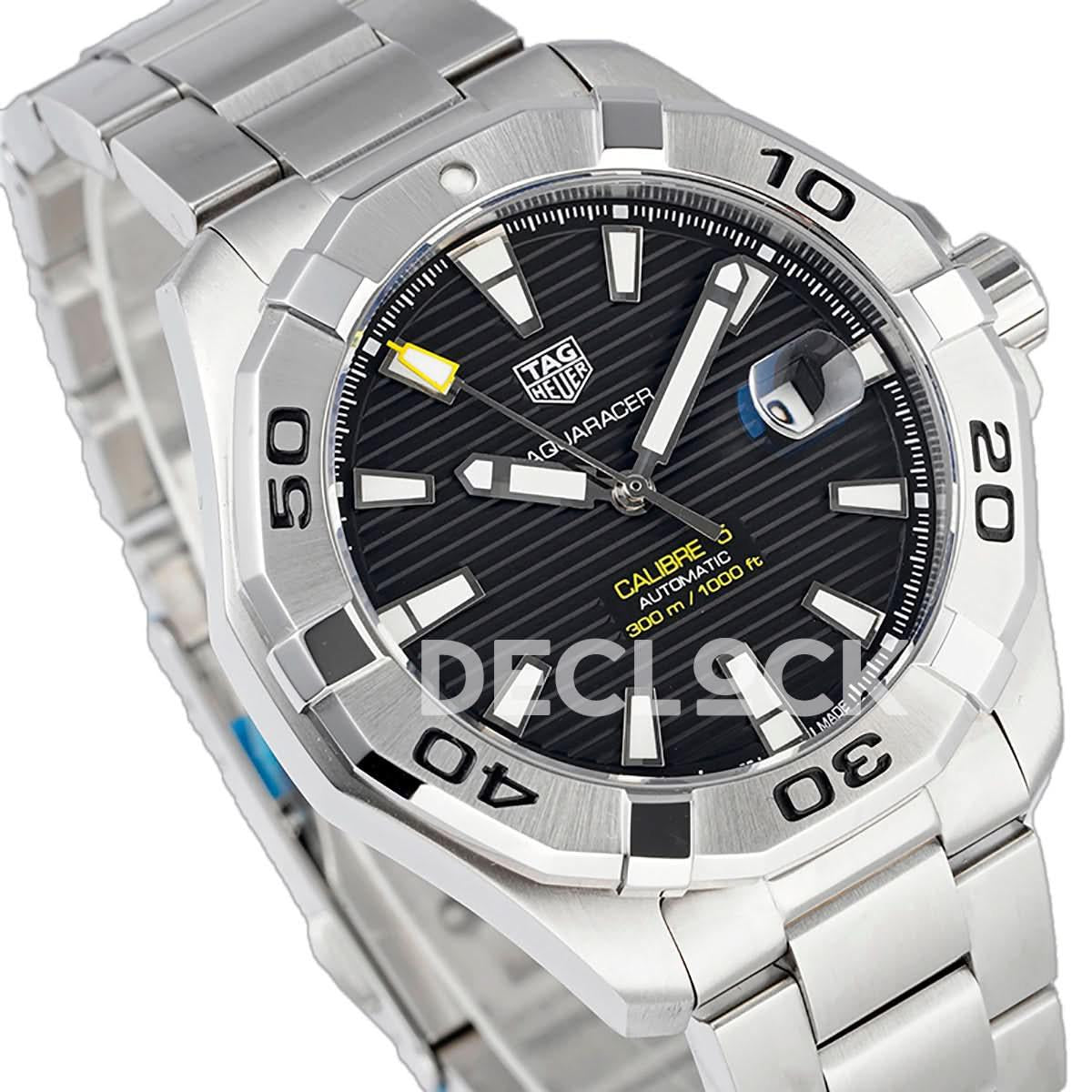 Replica Rolex Tag Heuer Aquaracer Caliber 5 Black Dial Ref. WAN2013.BA09 |  Declock.
