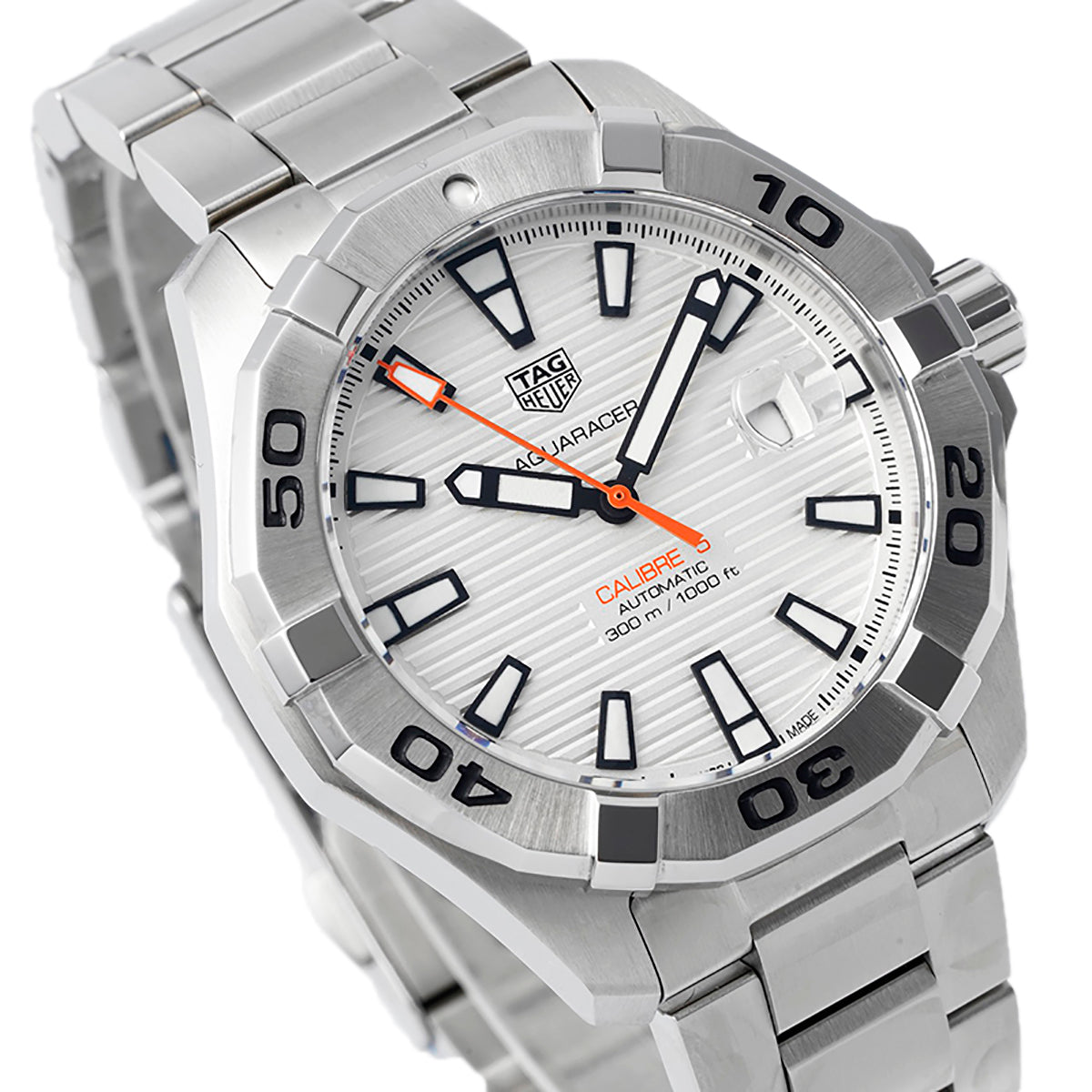 Tag Heuer Aquaracer Caliber 5 White Dial Ref. WAN2013.BA09