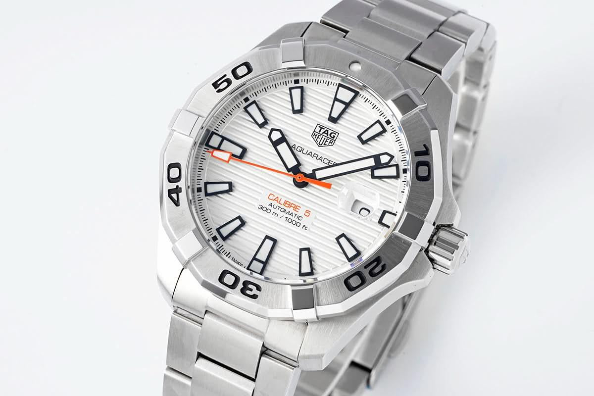 Replica Rolex Tag Heuer Aquaracer Caliber 5 White Dial Ref. WAN2013.BA09 |  Declock.