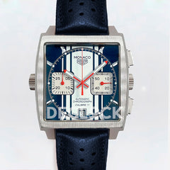 Tag Heuer Monaco Men’s CAW211D 41mm Quartz Leather Strap