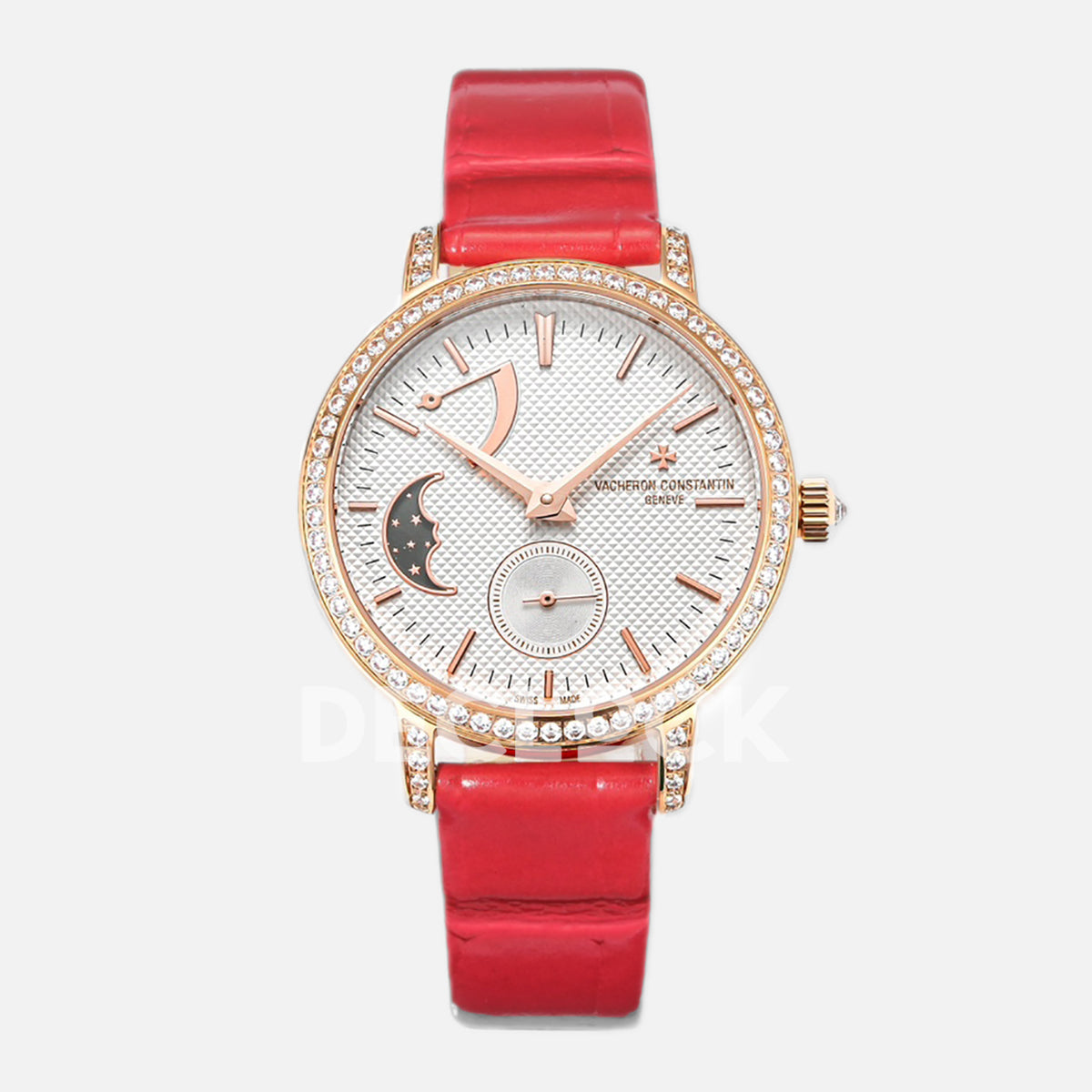 Vacheron Constantin Traditionelle MoonPhase White Dial with Diamond Bezel