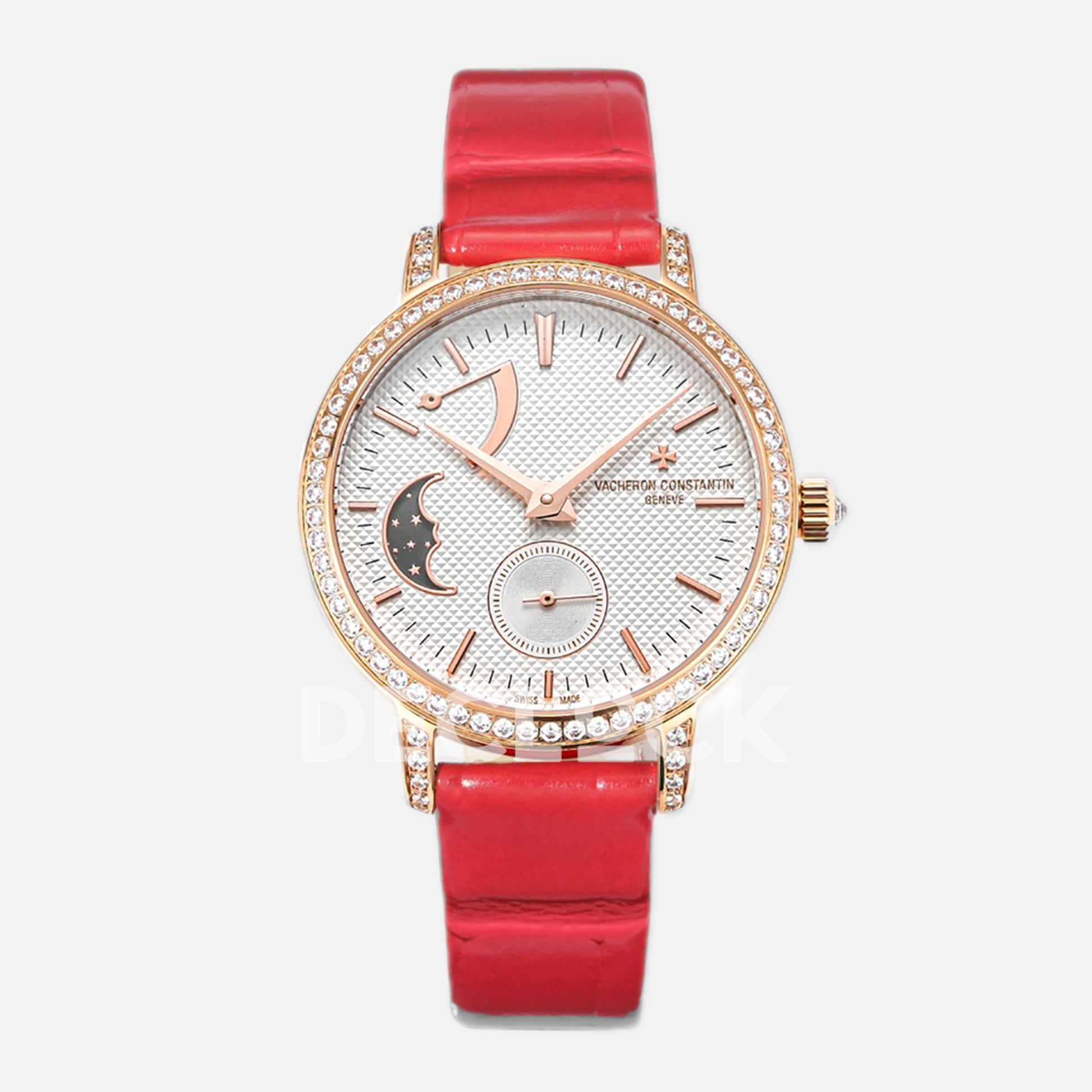 Vacheron Constantin Traditionelle MoonPhase White Dial with Diamond Bezel