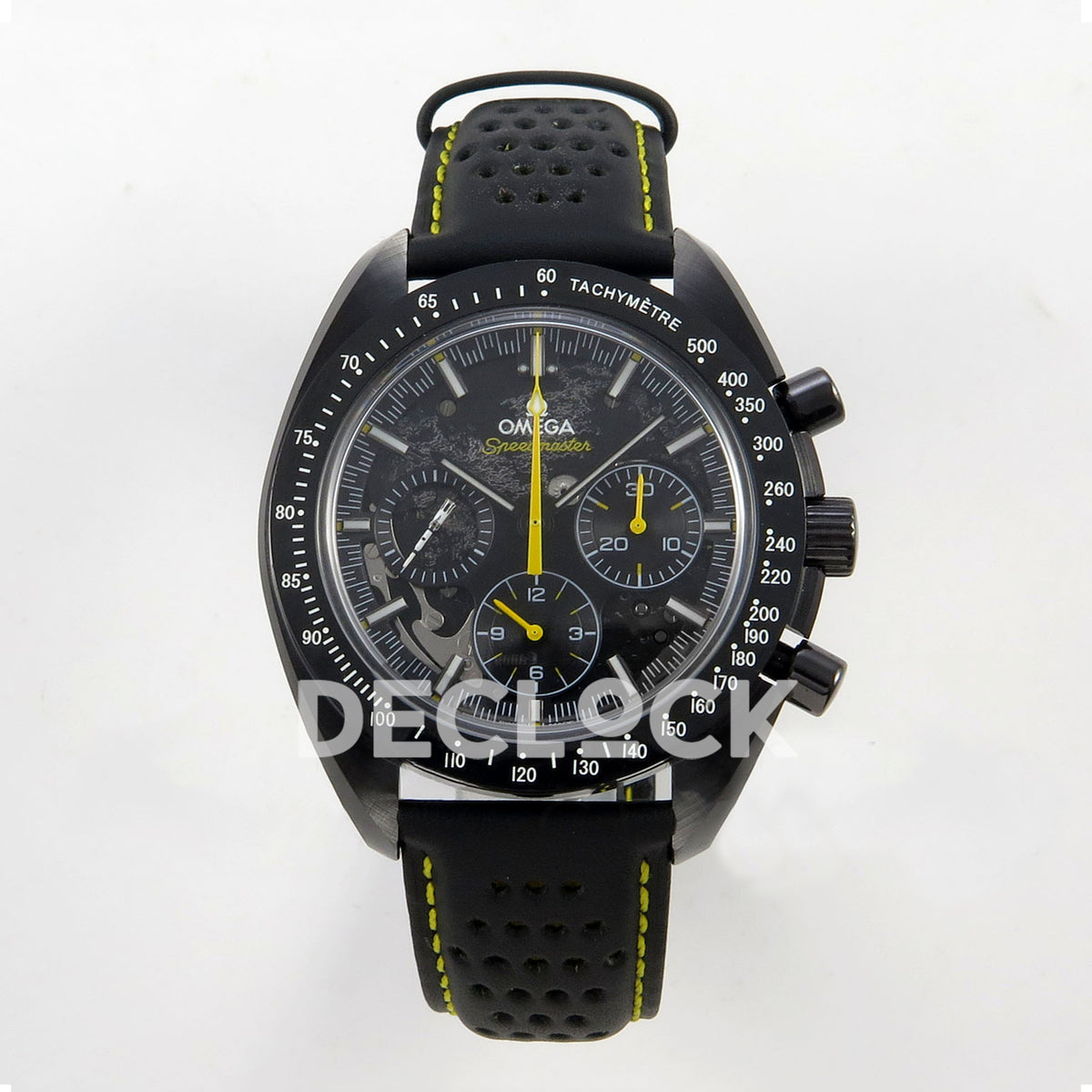 Omega Speedmaster Dark Side of the Moon Black Ceramic Leather Strap