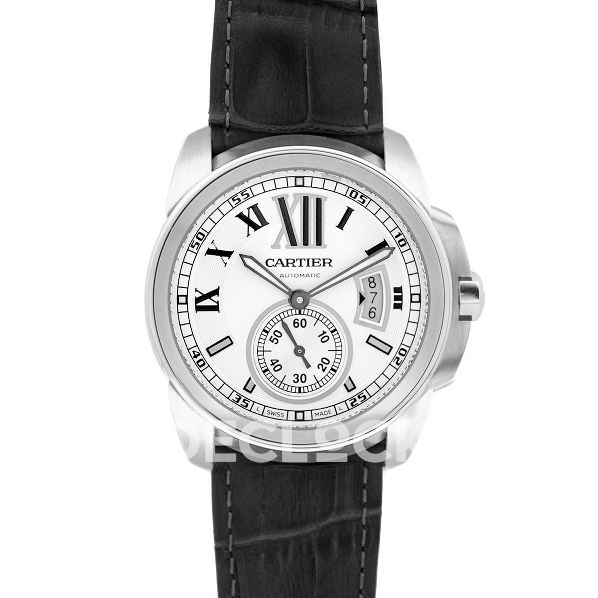 Cartier Calibre White Dial on Steel Bracelet Replica Watch