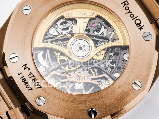 Replica Audemars Pigeut Royal Oak 41mm Openworked 15407 RG THBF 1:1 |  Declock.