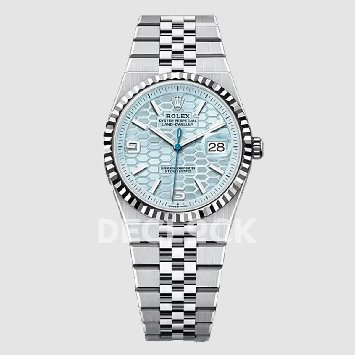 Replica Rolex Land-Dweller 40mm 127334 WG in Blue Dial |  Declock.