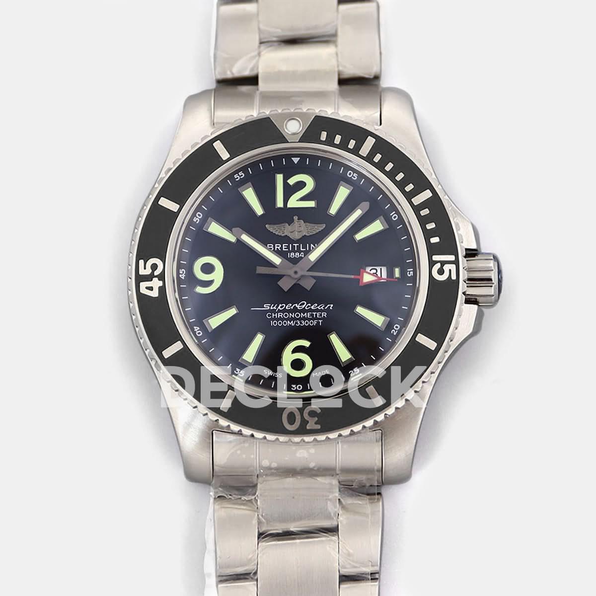 Replica Breitling Superocean Automatic 44mm in Black Dial on Black Bezel Ref: A17367D71B1A1 |  Declock.