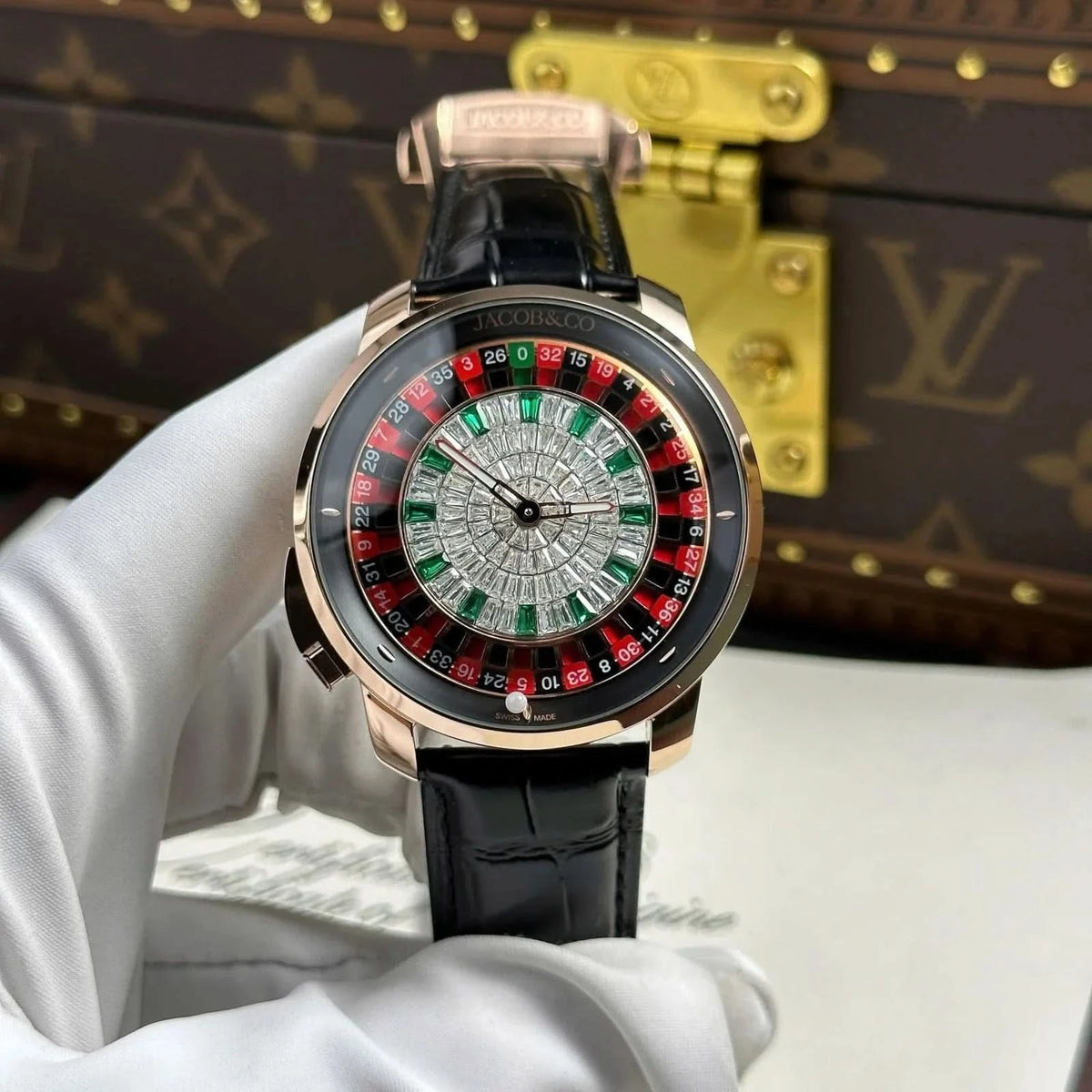 Replica Vacheron Constantin Jacob & Co. Casino Tourbillon Baguette on RG |  Declock.