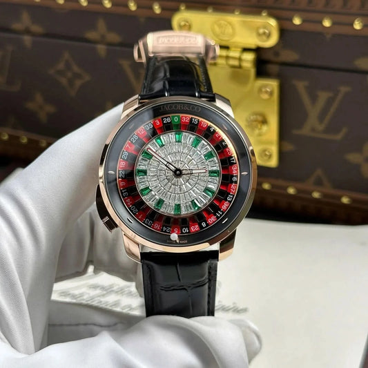 Replica Vacheron Constantin Jacob & Co. Casino Tourbillon Baguette on RG |  Declock.