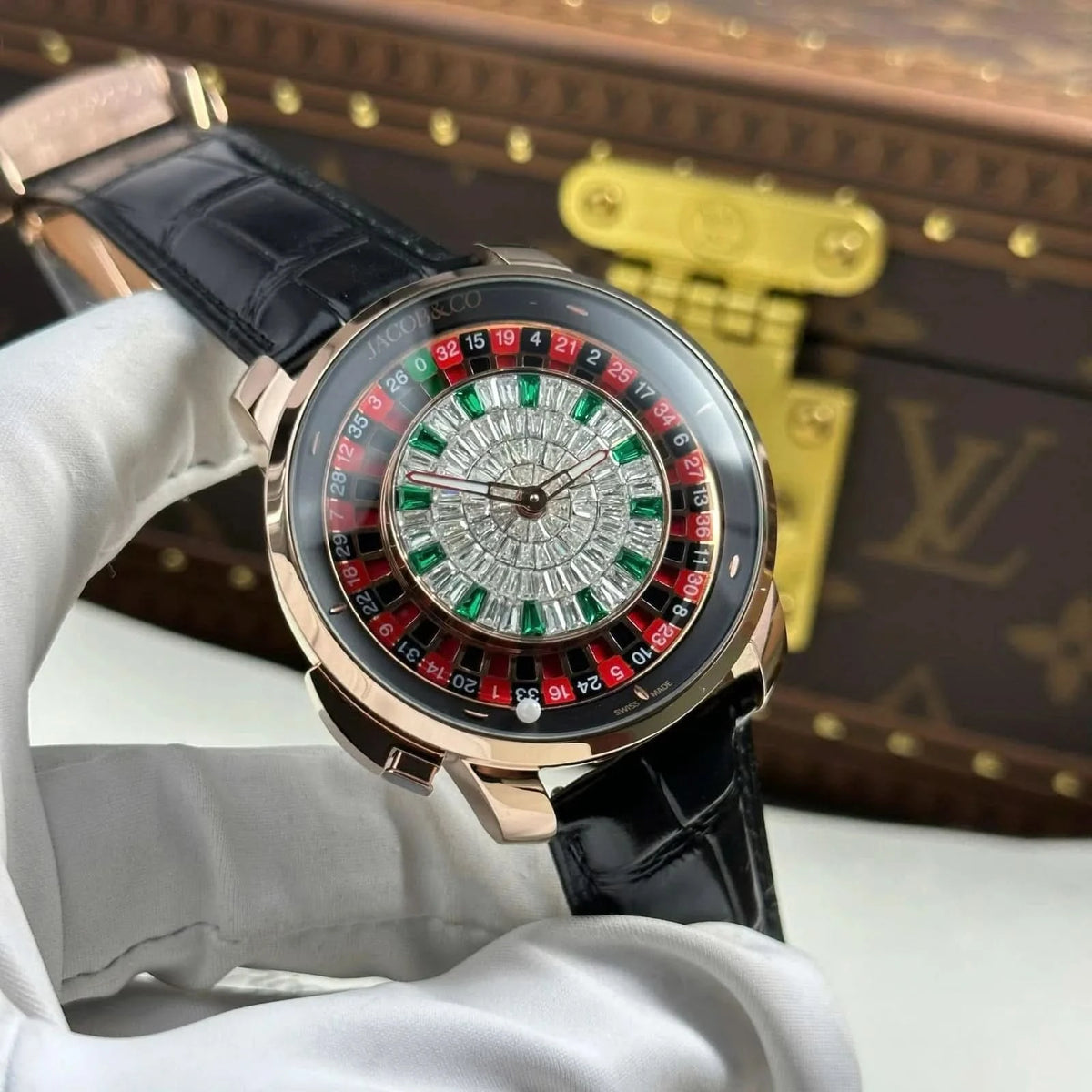 Replica Vacheron Constantin Jacob & Co. Casino Tourbillon Baguette on RG |  Declock.