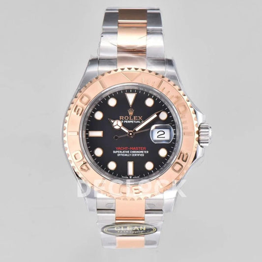 Replica Rolex Yacht-Master 40 126621 Everose Rolesor in Black Dial | Declock.