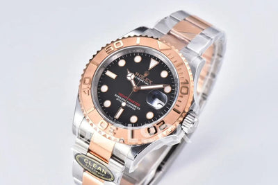 Replica Rolex Yacht-Master 40 126621 Everose Rolesor in Black Dial