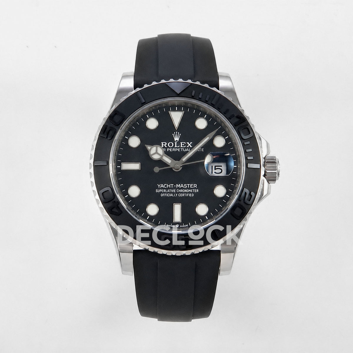 Rolex Yacht-Master 42mm 226659 Black Ceramic Bezel on Oysterflex Strap W Factory Replica Watch