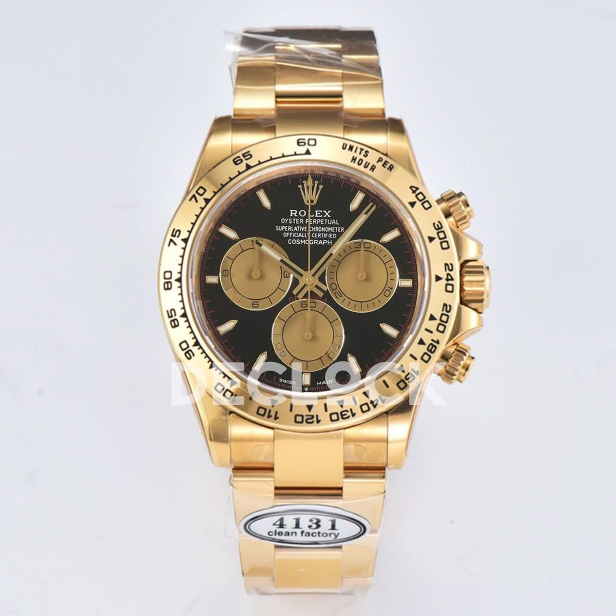 Replica Rolex Daytona 126508 Black/YG Dial on YG Bracelet |  Declock.