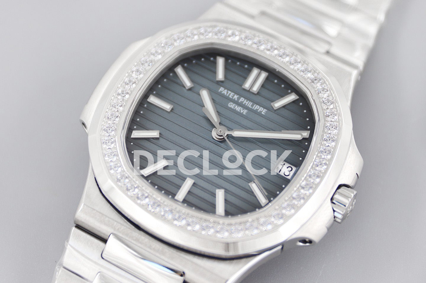 Nautilus 5713 Blue Dial Diamond Bezel