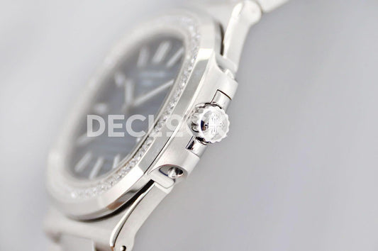 Replica Pattek Philippe Nautilus 5713 Blue Dial Diamond Bezel |  Declock.