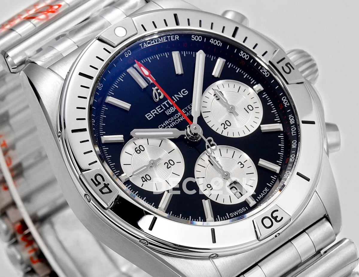 Replica Breitling Chronomat B01 Steel in Black Dial