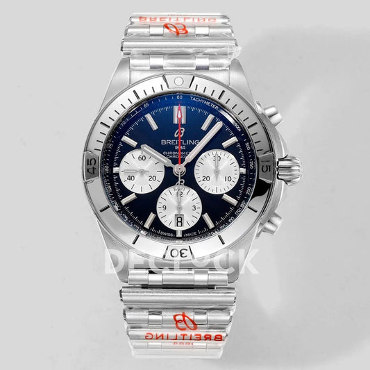Replica Breitling Chronomat B01 Steel in Black Dial