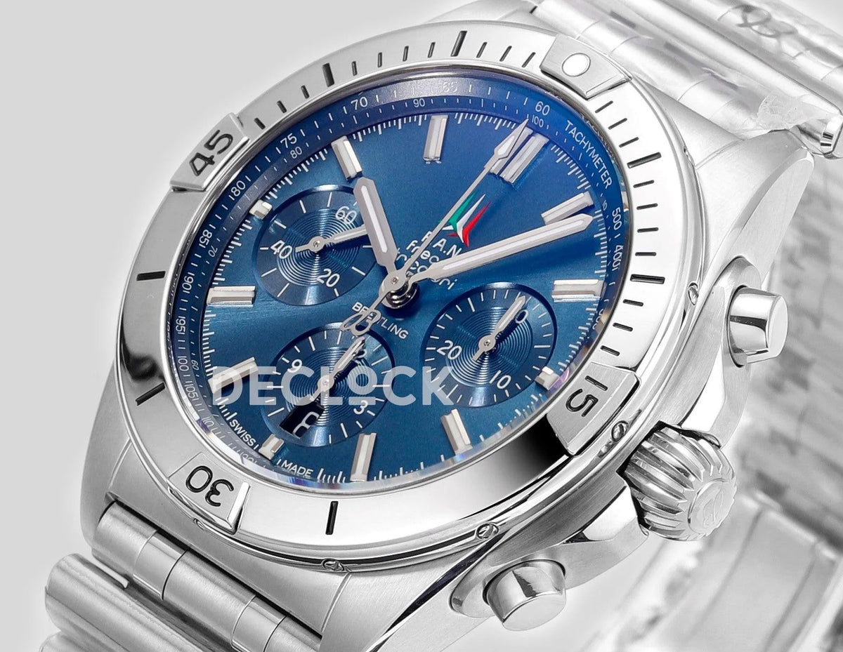 Replica Breitling Chronomat B01 Steel in Blue Dial PAN