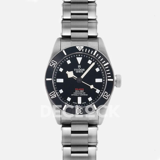 Replica Tudor Pelagos M25407N-0001 39mm Black Ceramic Ti Black Dial on Titanium Bracelet | Declock.