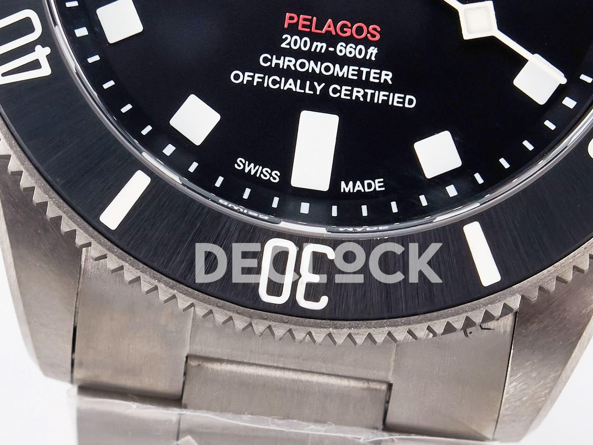 Replica Tudor Pelagos M25407N-0001 39mm Black Ceramic Ti Black Dial on Titanium Bracelet |  Declock.