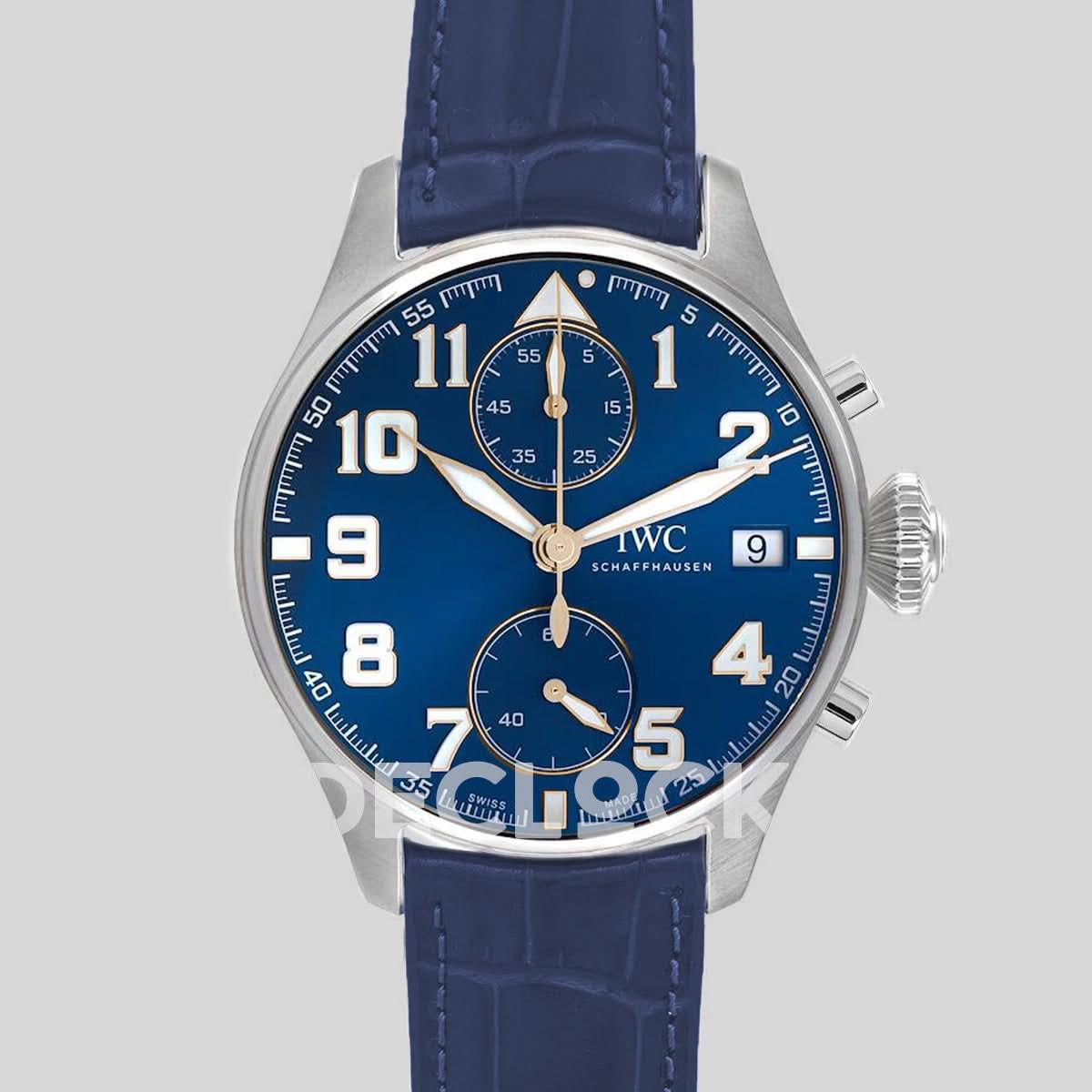 Replica IWC Big Pilot IW515202 Chronograph Blue Dial |  Declock.
