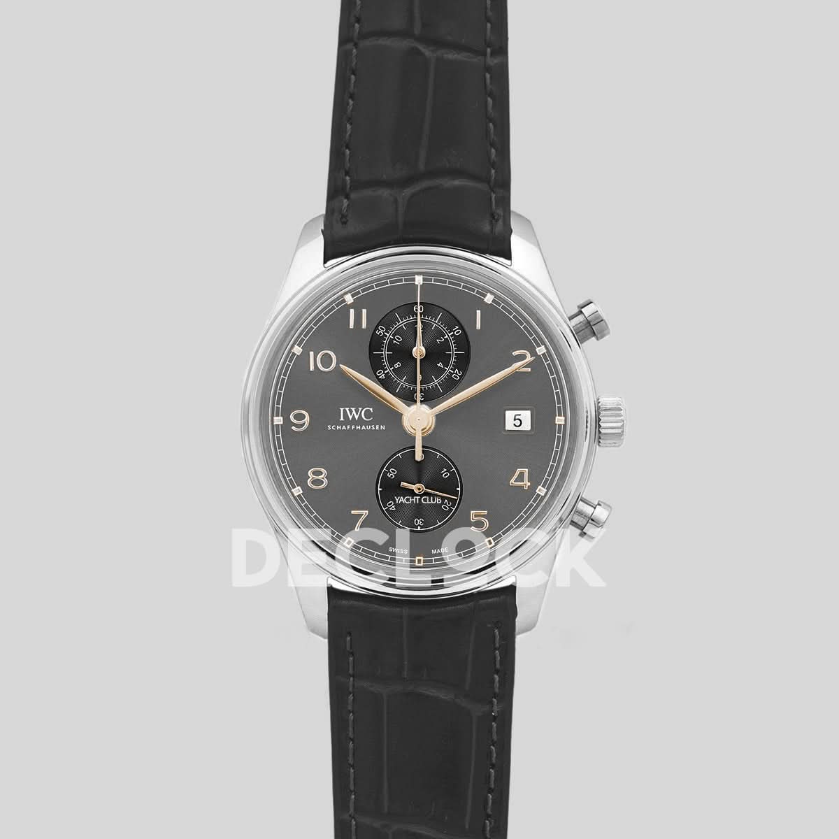 Portugieser Chronograph Classic IW3903 Black Dial in Stee