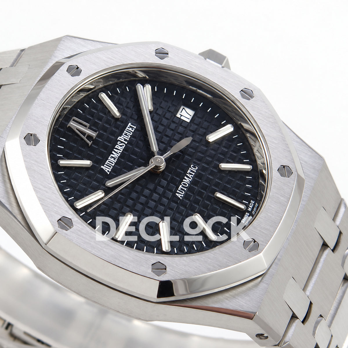 Audemars Piguet Royal Oak 15300 ZF Black SA3120 — angled dial detail