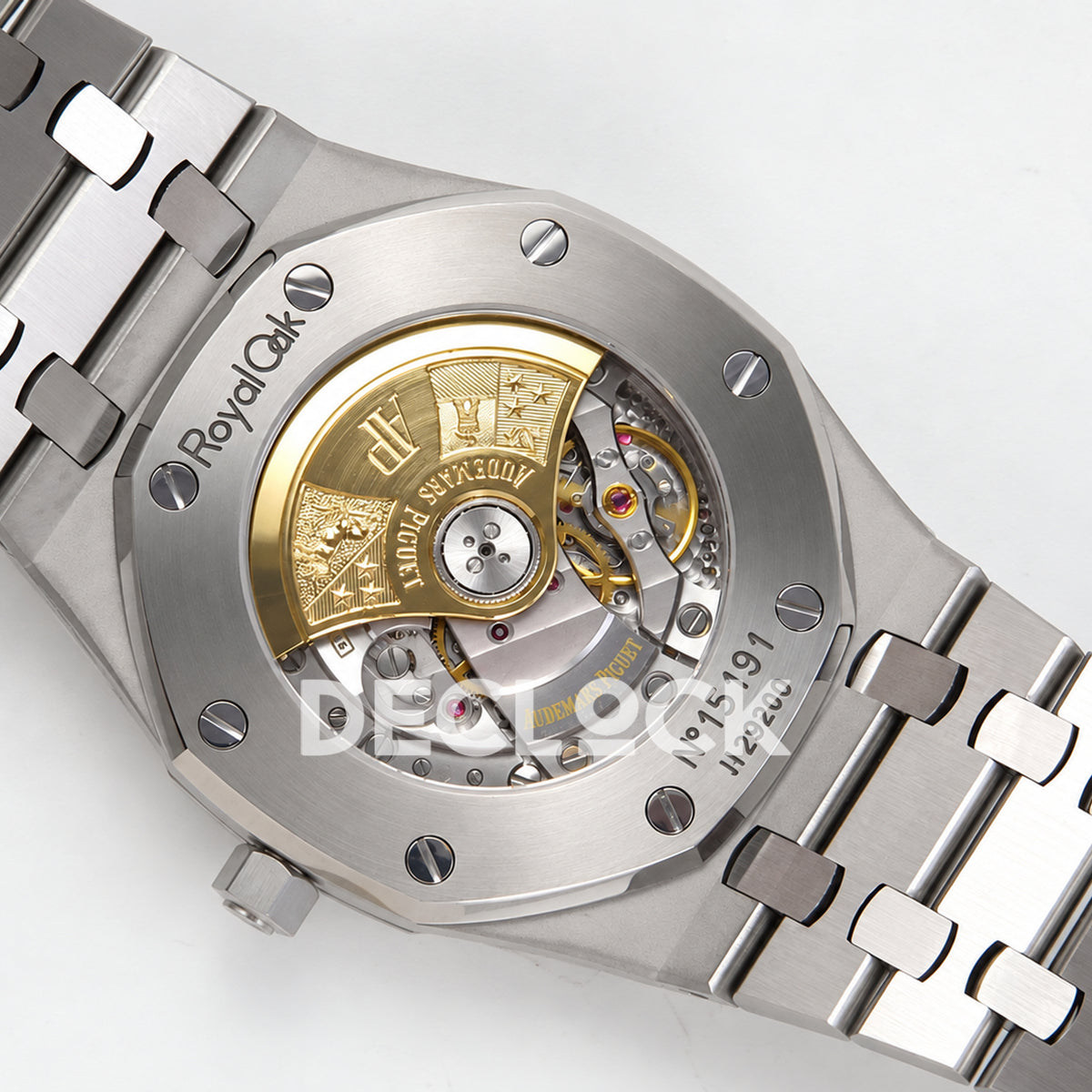 Audemars Piguet Royal Oak 15300 ZF Black SA3120 — caseback view