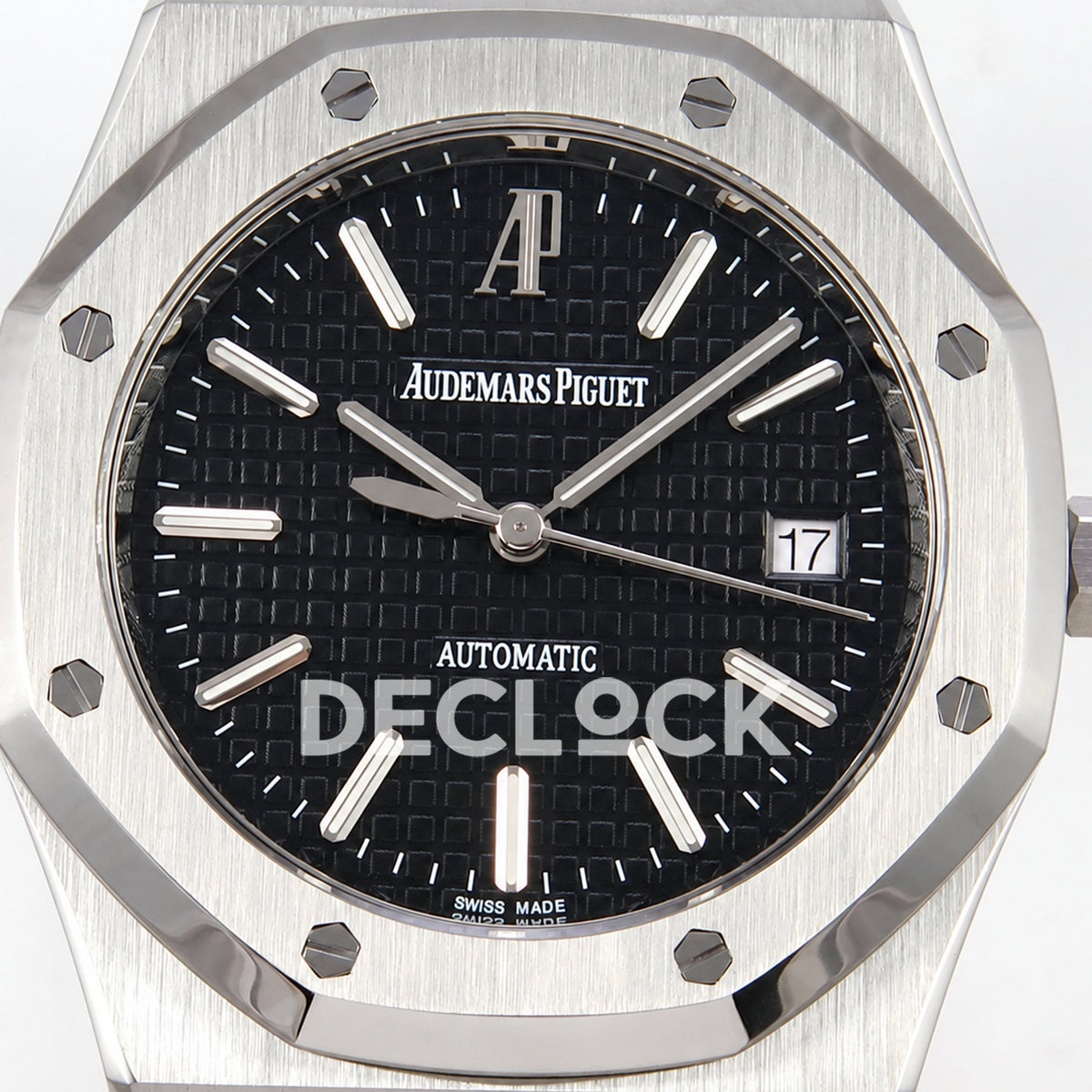 Audemars Piguet Royal Oak 15300 ZF Black SA3120 — front dial close up