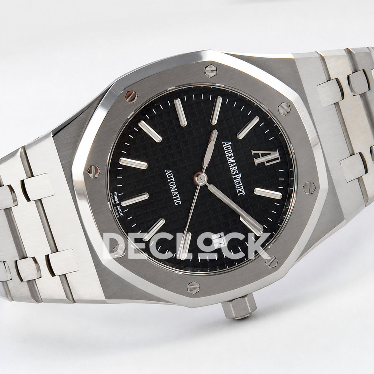 Audemars Piguet Royal Oak 15300 ZF Black SA3120 — full watch angled view