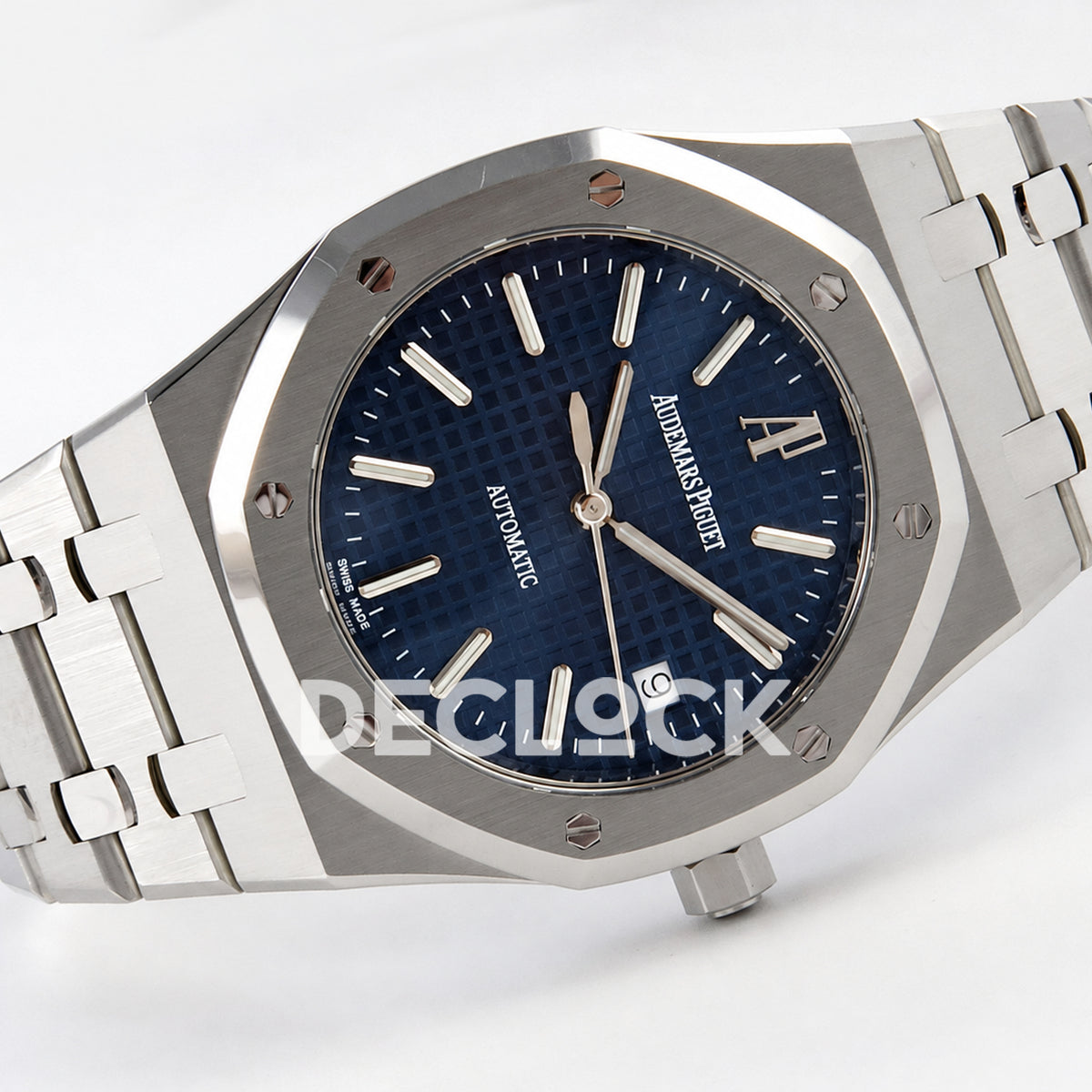 Audemars Piguet Royal Oak 15300 ZF Blue SA3120 — full watch angled view