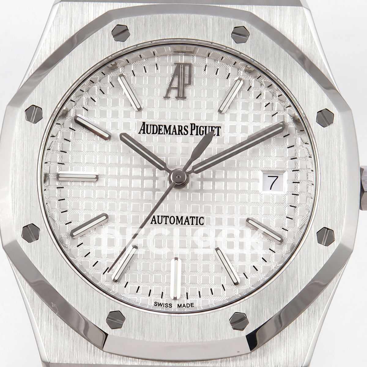 Audemars Piguet Royal Oak 15300 ZF Silver White SA3120 — front dial close up