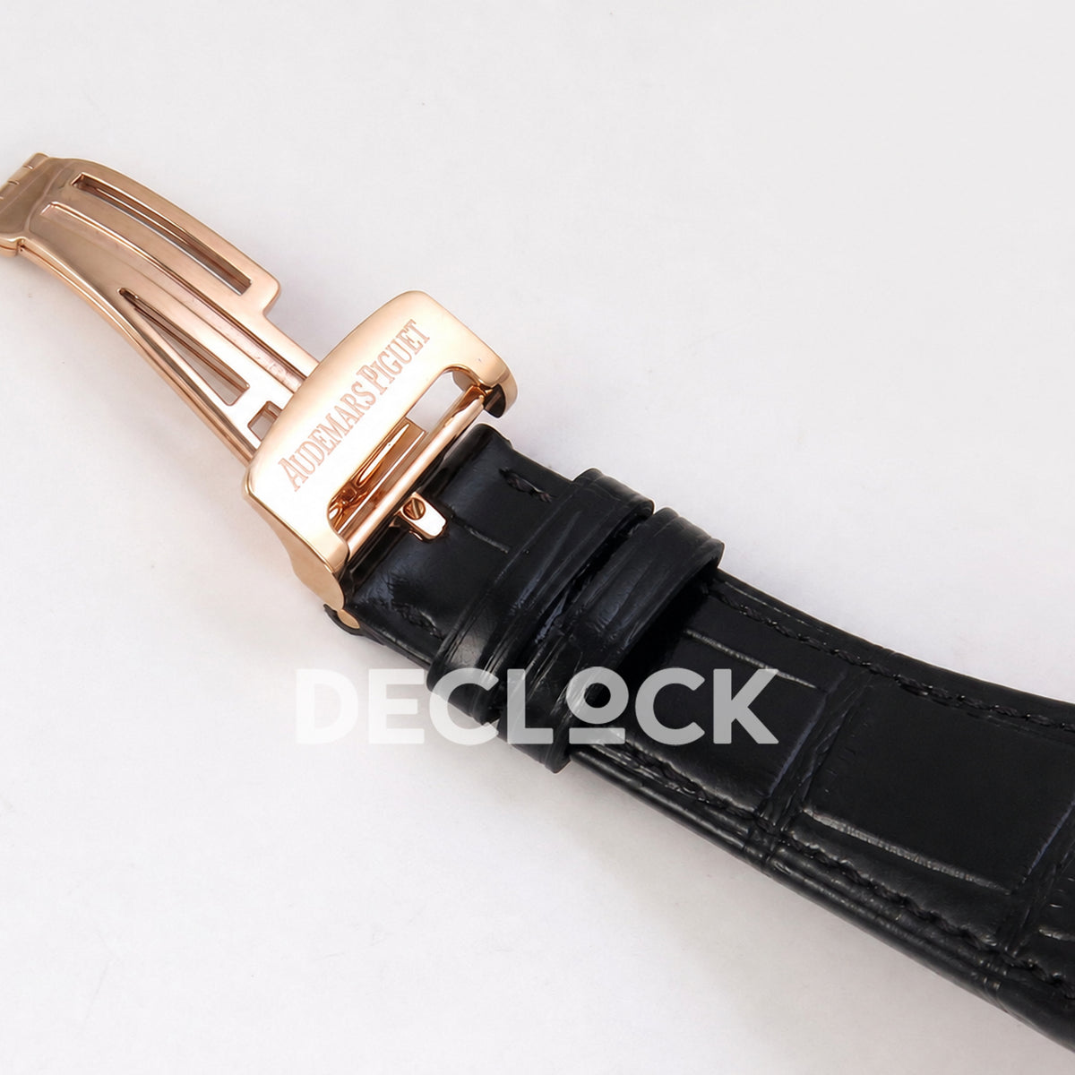 Audemars Piguet Royal Oak 41mm 15500 Rose Gold Black Dial Leather Strap DDF DD4302 Super Clone