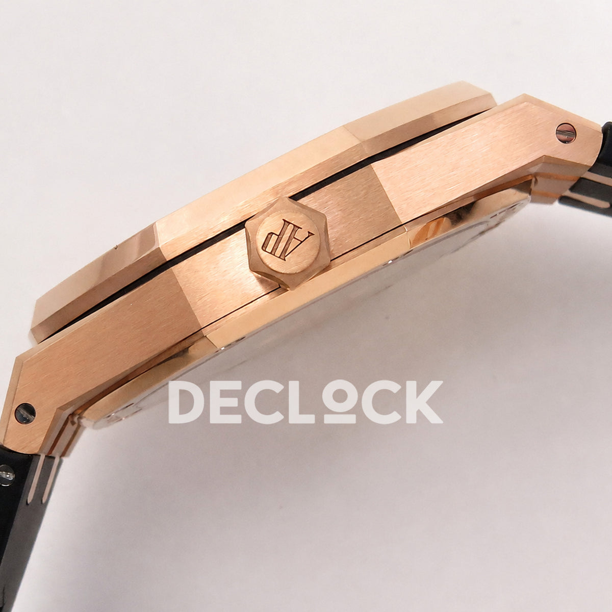 Audemars Piguet Royal Oak 41mm 15500 Rose Gold Black Dial Rubber Strap DDF DD4302 Super Clone