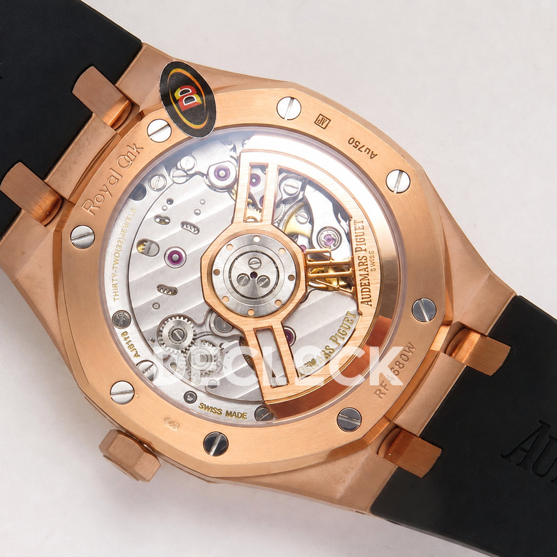 Audemars Piguet Royal Oak 41mm 15500 Rose Gold Black Dial Rubber Strap DDF DD4302 Super Clone