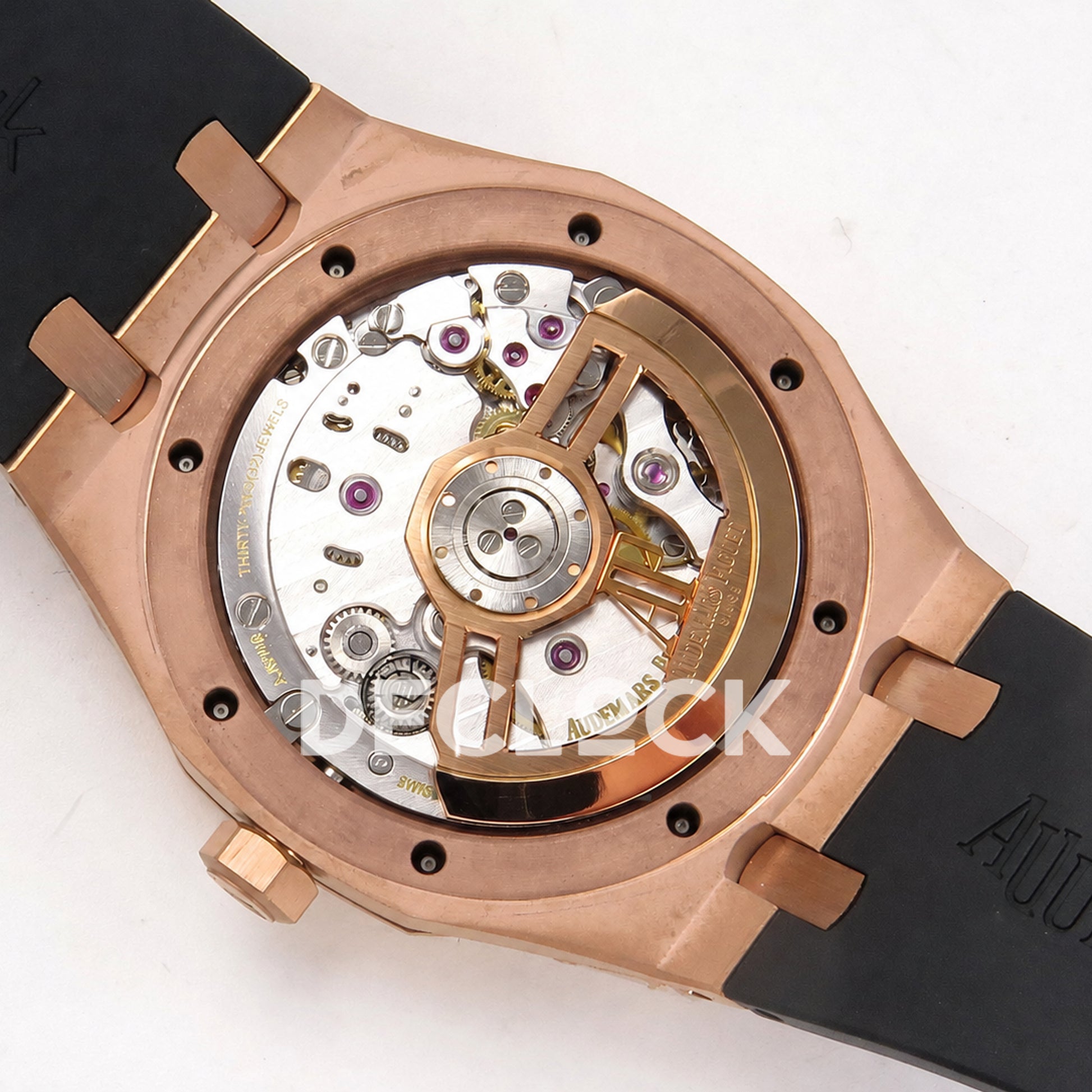 Audemars Piguet Royal Oak 41mm 15500 Rose Gold Black Dial Rubber Strap DDF DD4302 Super Clone