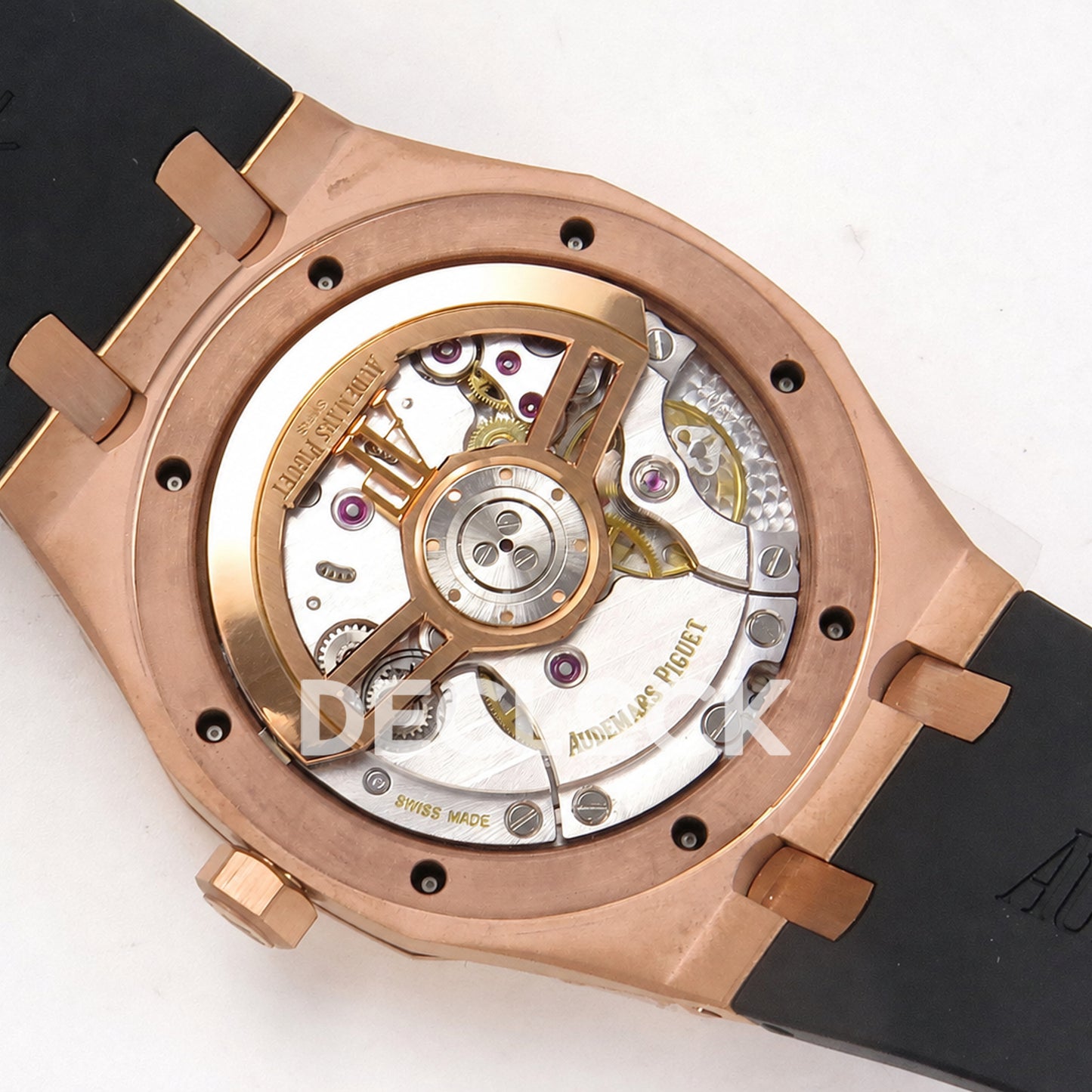 Audemars Piguet Royal Oak 41mm 15500 Rose Gold Black Dial Rubber Strap DDF DD4302 Super Clone