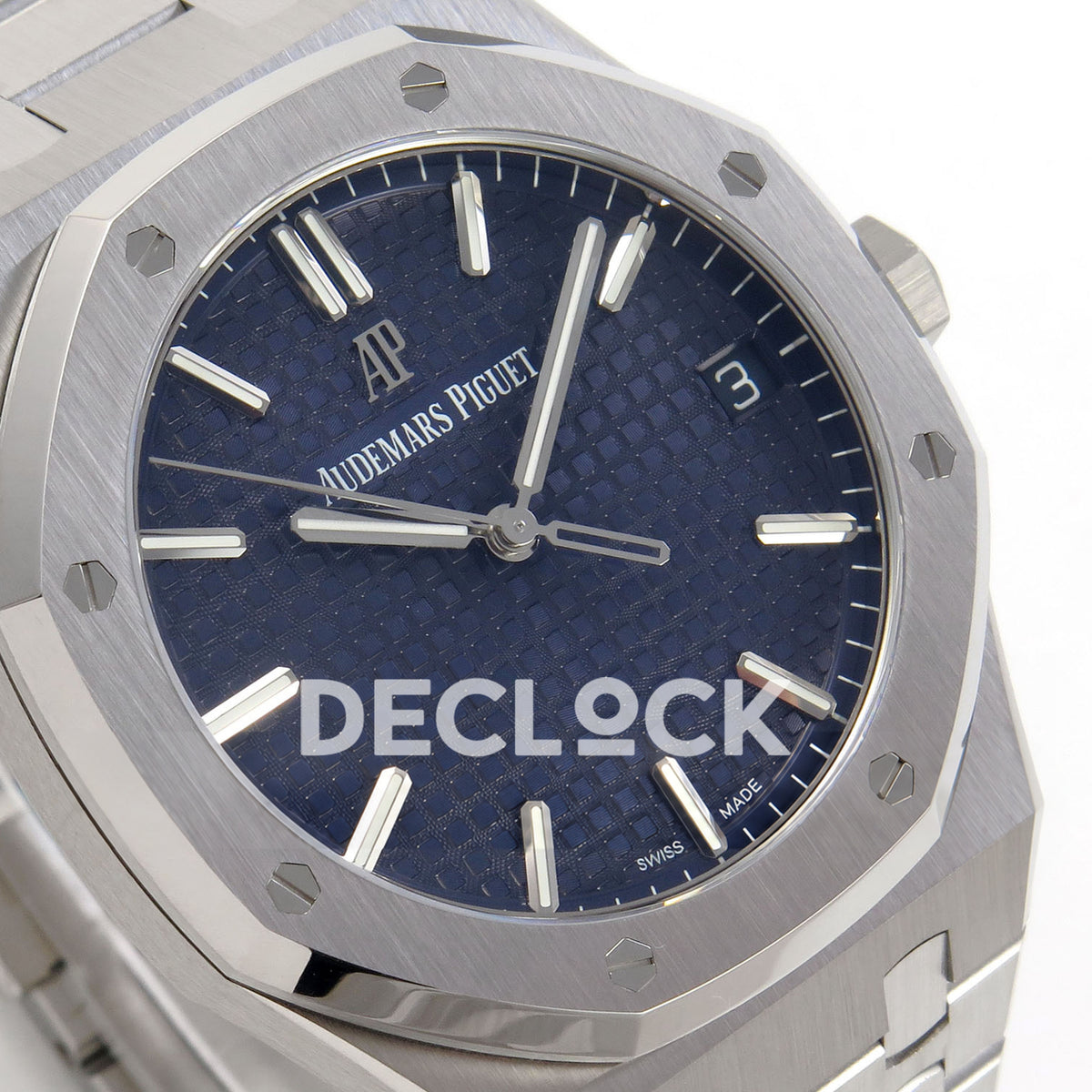 Audemars Piguet Royal Oak 15500 DDF Blue Bracelet DD4302 replica - dial angle left