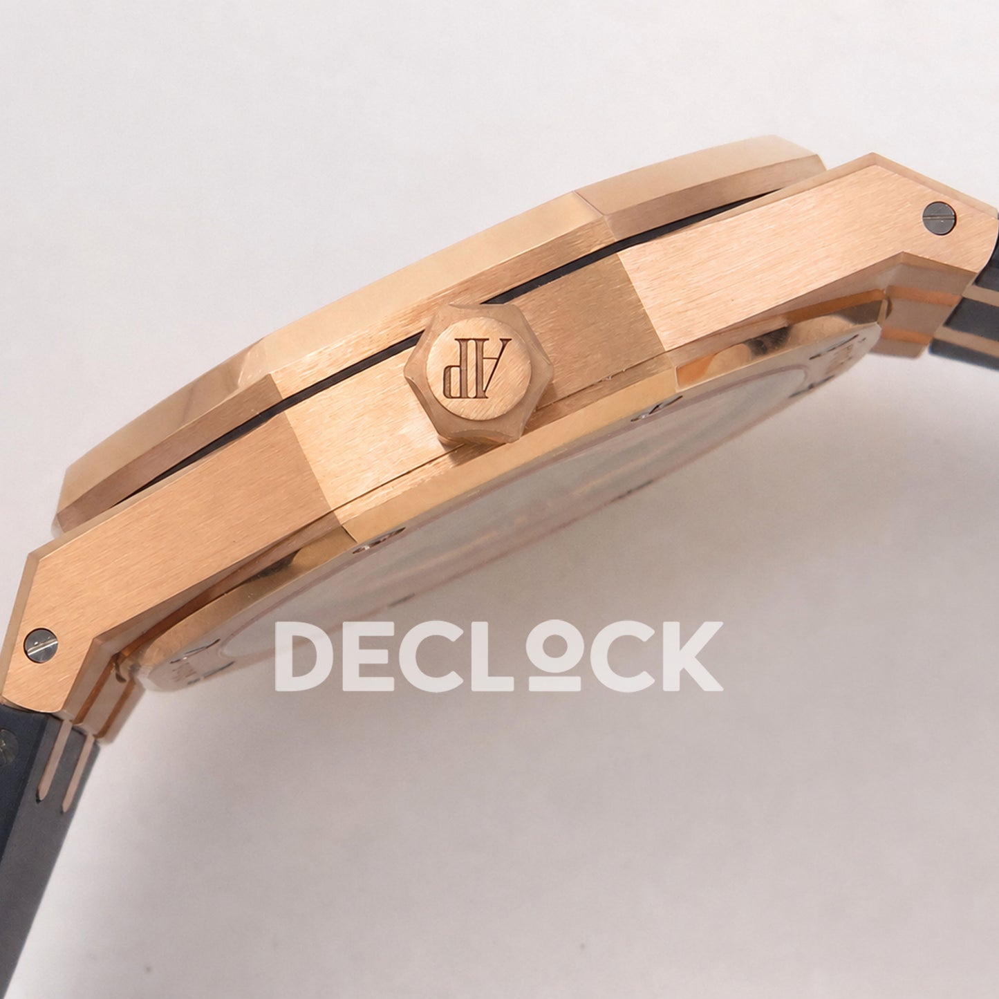 Audemars Piguet Royal Oak 41mm 15500 Rose Gold Blue Dial Rubber Strap DDF DD4302 Super Clone