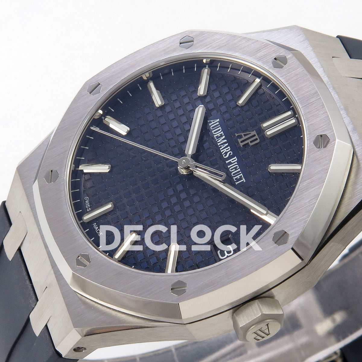 Audemars Piguet Royal Oak 15500 DDF Blue Rubber Strap DD4302 replica - dial angle right