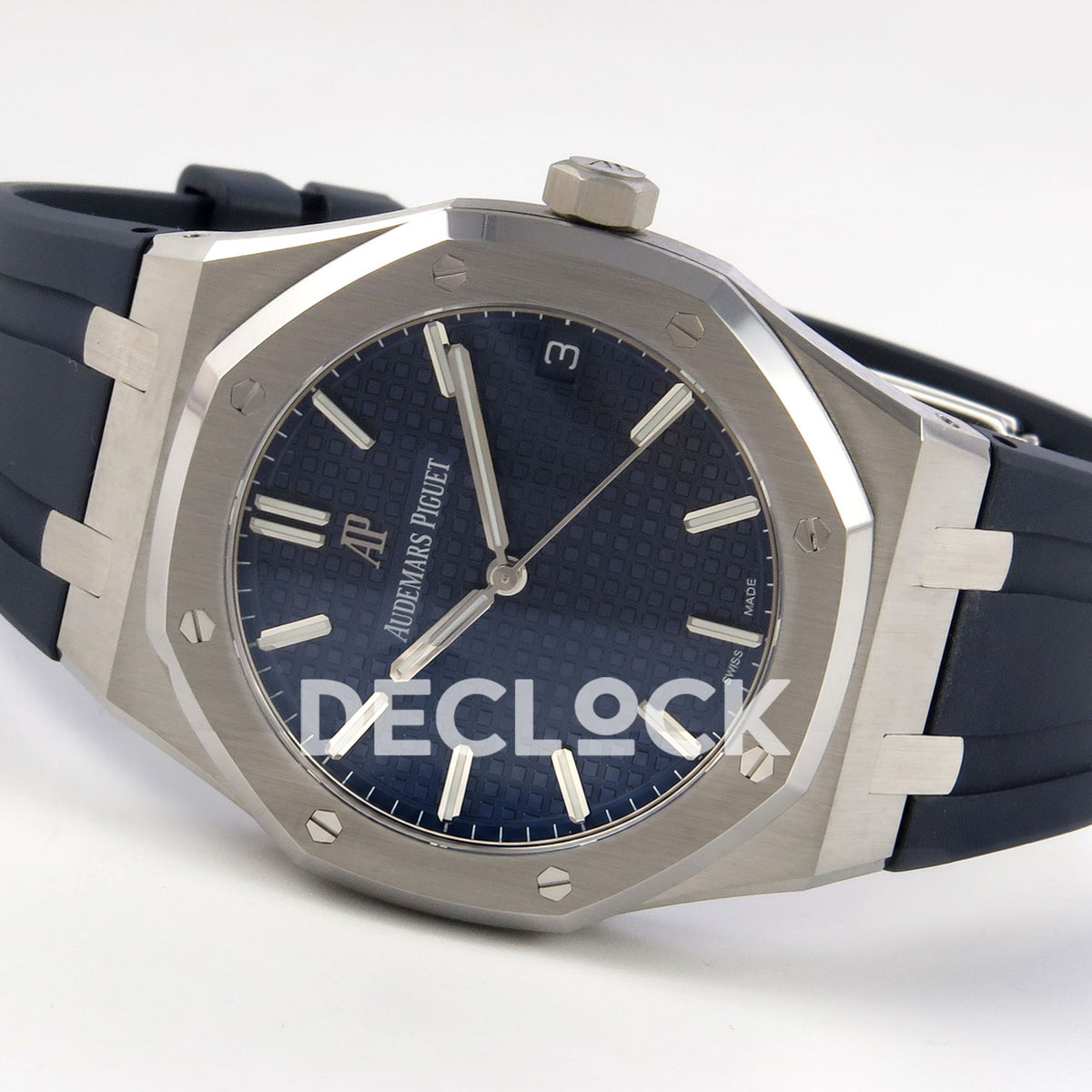 Audemars Piguet Royal Oak 15500 DDF Blue Rubber Strap DD4302 replica - full watch right