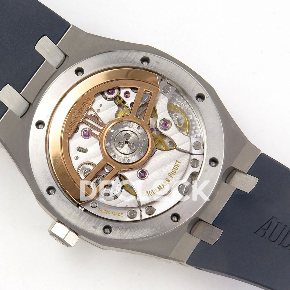 Audemars Piguet Royal Oak 15500 DDF Blue Rubber Strap DD4302 replica - caseback angle