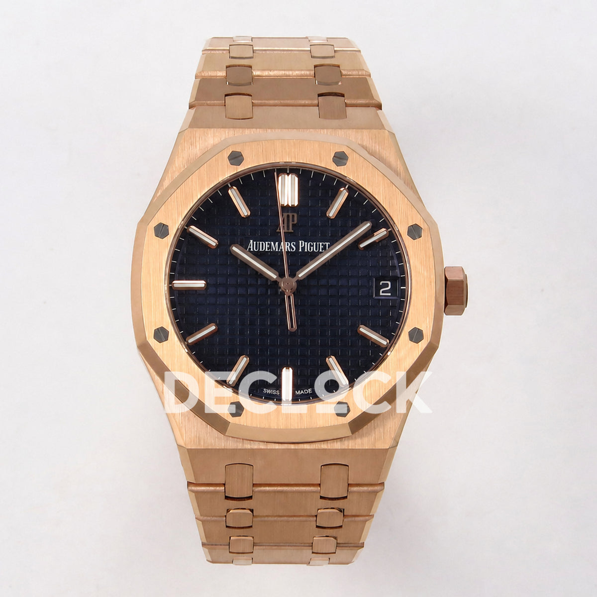 Audemars Piguet Royal Oak 41mm 15500 Rose Gold Black Dial DDF DD4302 Super Clone Weighted